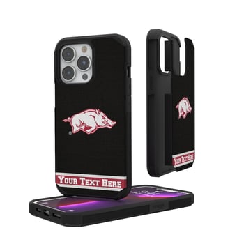 Arkansas Razorbacks iPhone Stripe Personalized Rugged Case