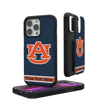 Auburn Tigers iPhone Stripe Personalized Rugged Case