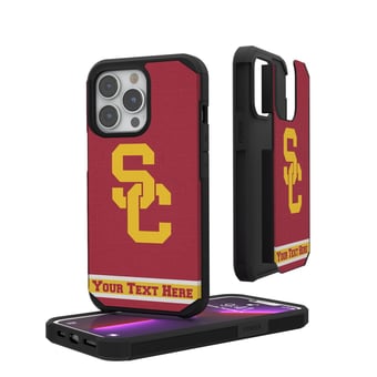 USC Trojans iPhone Stripe Personalized Rugged Case
