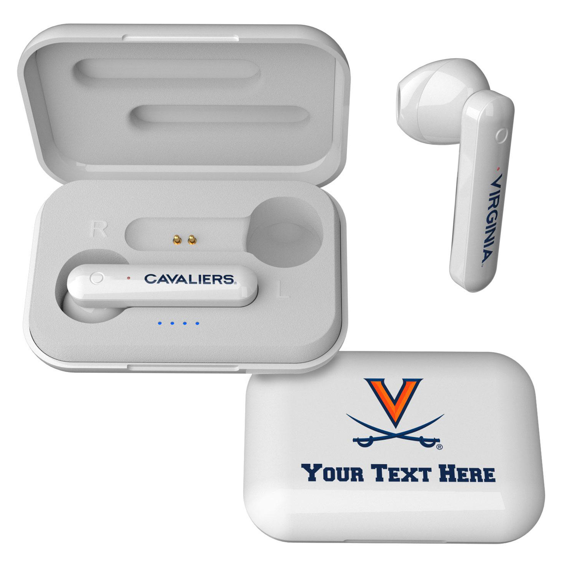 Virginia Cavaliers Personalized True Wireless Earbuds