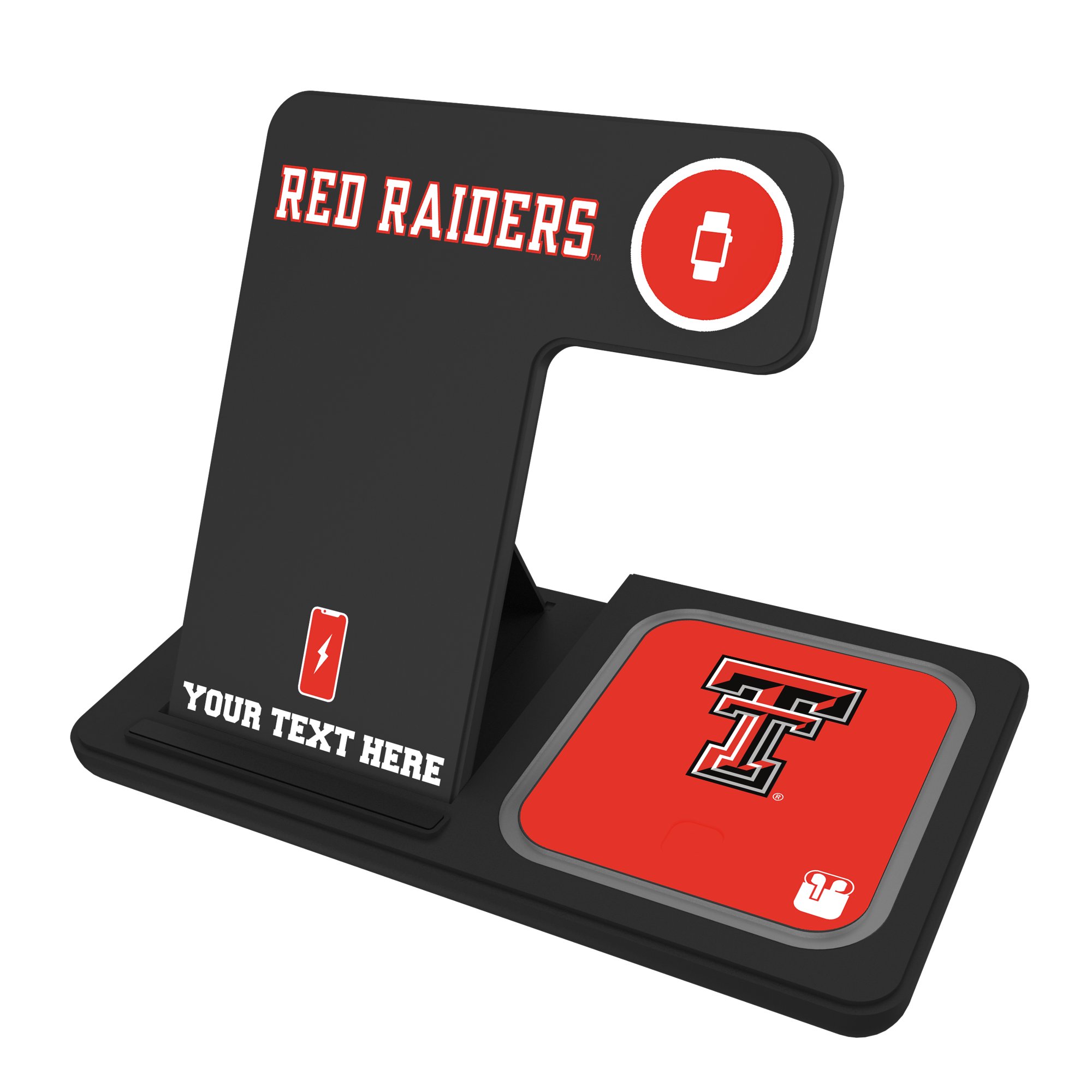 Texas Tech Red Raiders Personalized 3-In-1 Wireless Charger