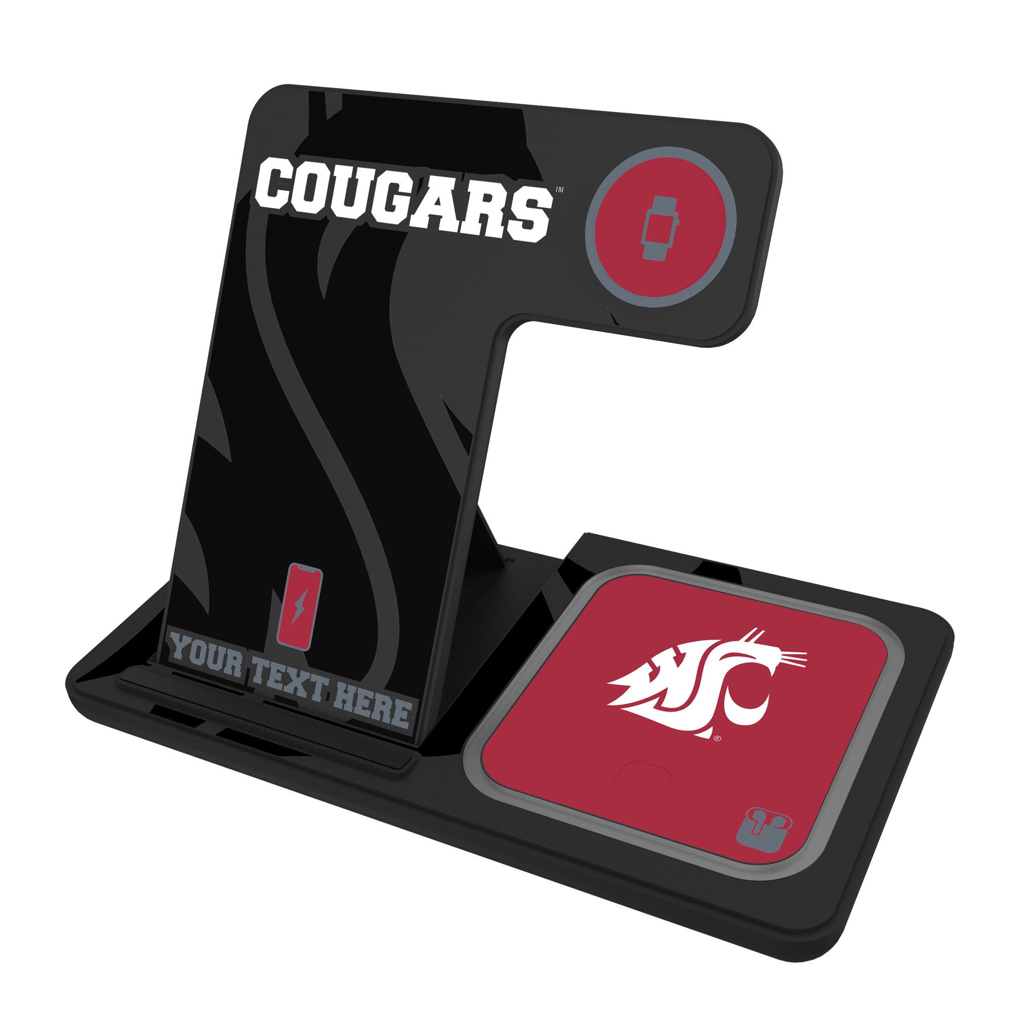 Washington State Cougars Personalized 3-In-1 Wireless Charger