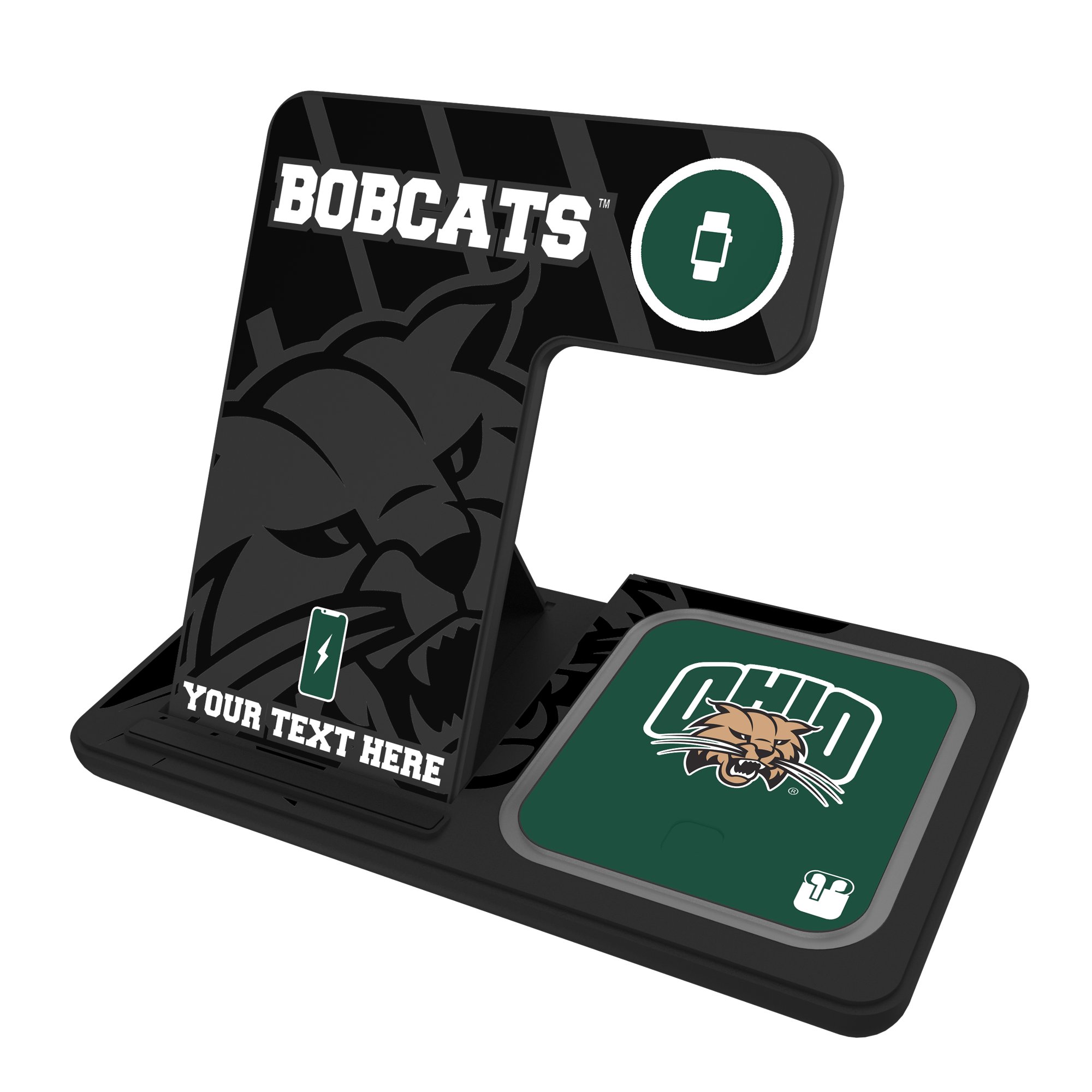 Ohio Bobcats Personalized 3-In-1 Wireless Charger
