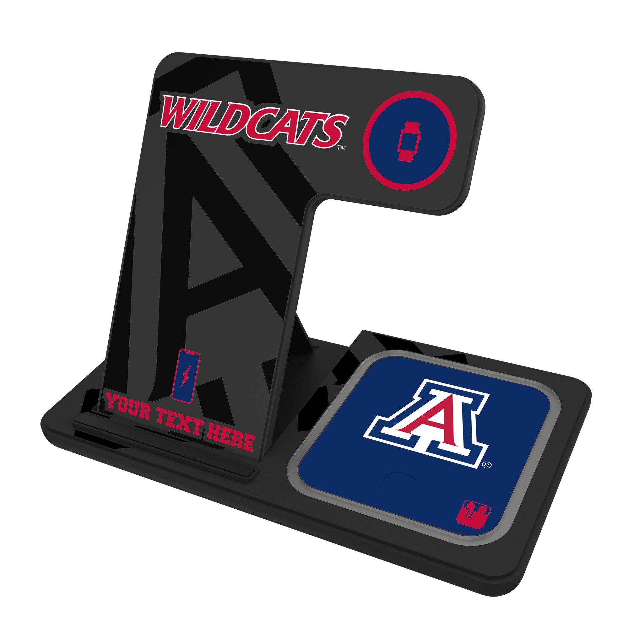Arizona Wildcats Personalized 3-In-1 Wireless Charger