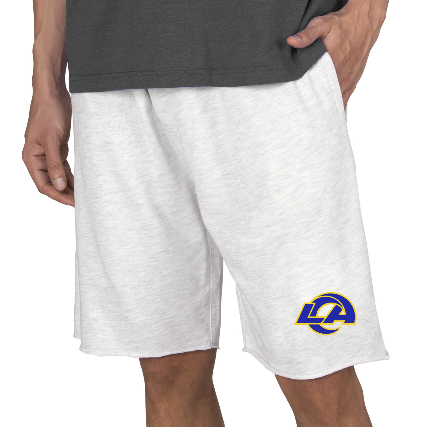 Men's Concepts Sport Oatmeal Los Angeles Rams Mainstream Terry Shorts