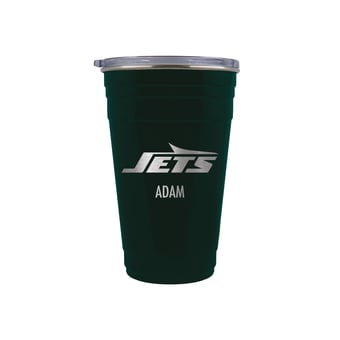 New York Jets Team Logo 22oz. Personalized Tailgater Travel Tumbler
