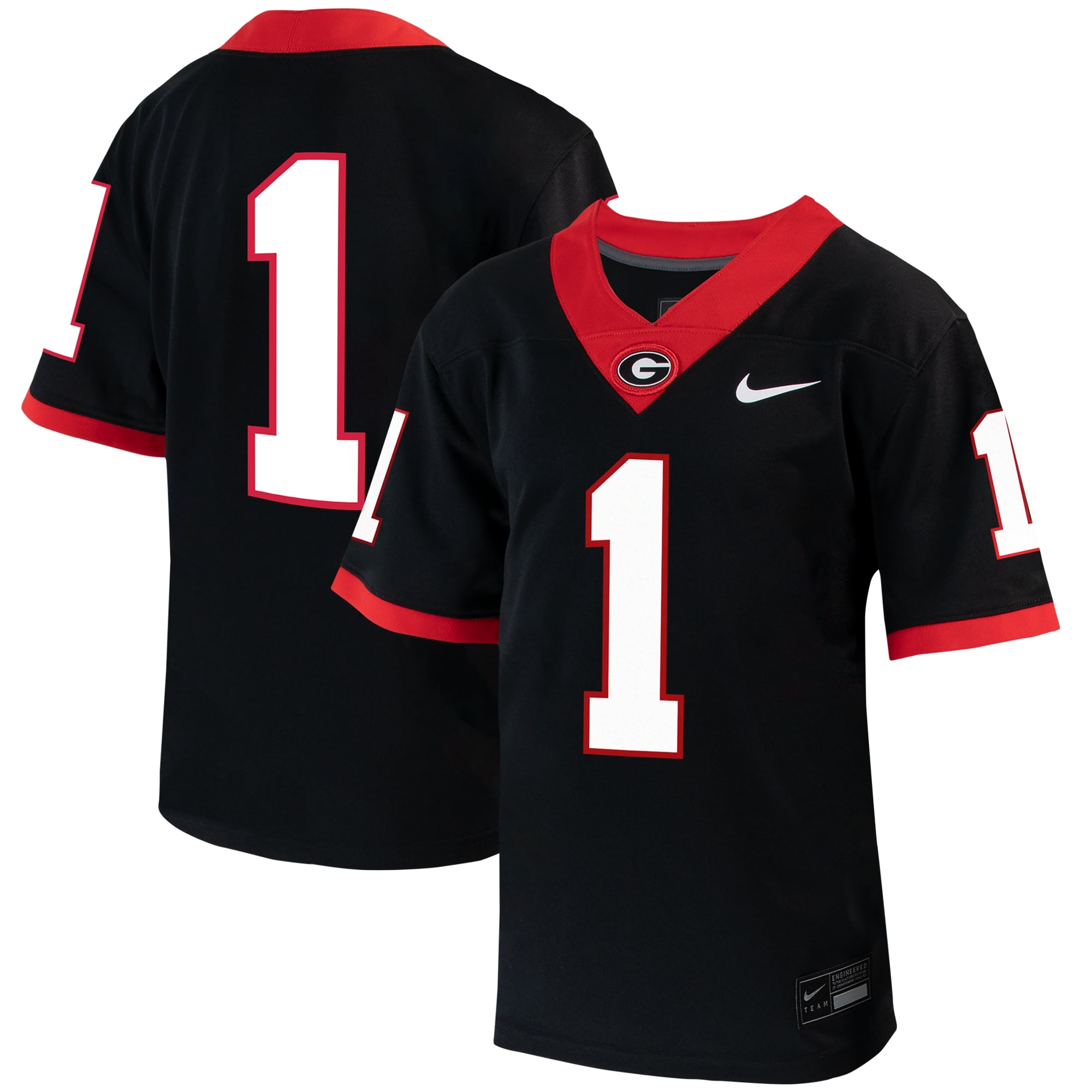 Youth Nike #1 Black Georgia Bulldogs Alternate Untouchable Jersey