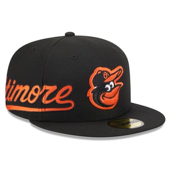 Men's New Era  Black Baltimore Orioles Arch 59FIFTY Fitted Hat