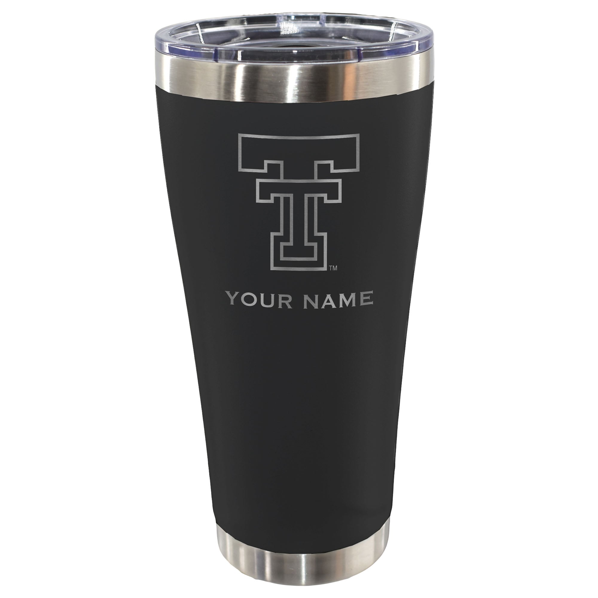 Texas Tech Red Raiders Personalized 30oz. Laser Etched Black Tumbler