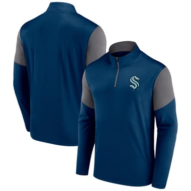 Fanatics Deep Sea Blue Logo Quarter-Zip ...