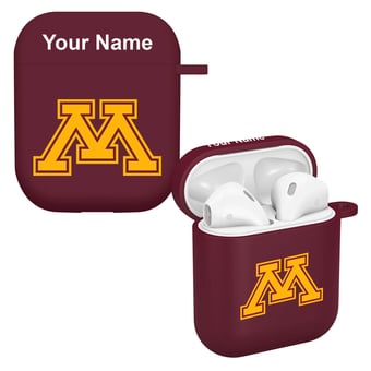 Maroon Minnesota Golden Gophers Personalized AirPods Case Cover
