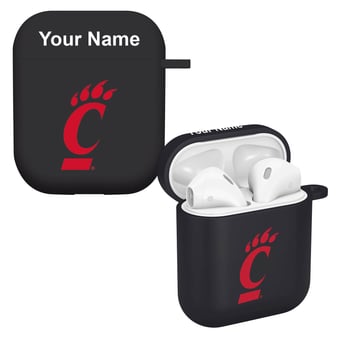 Black Cincinnati Bearcats Personalized AirPods Case Cover