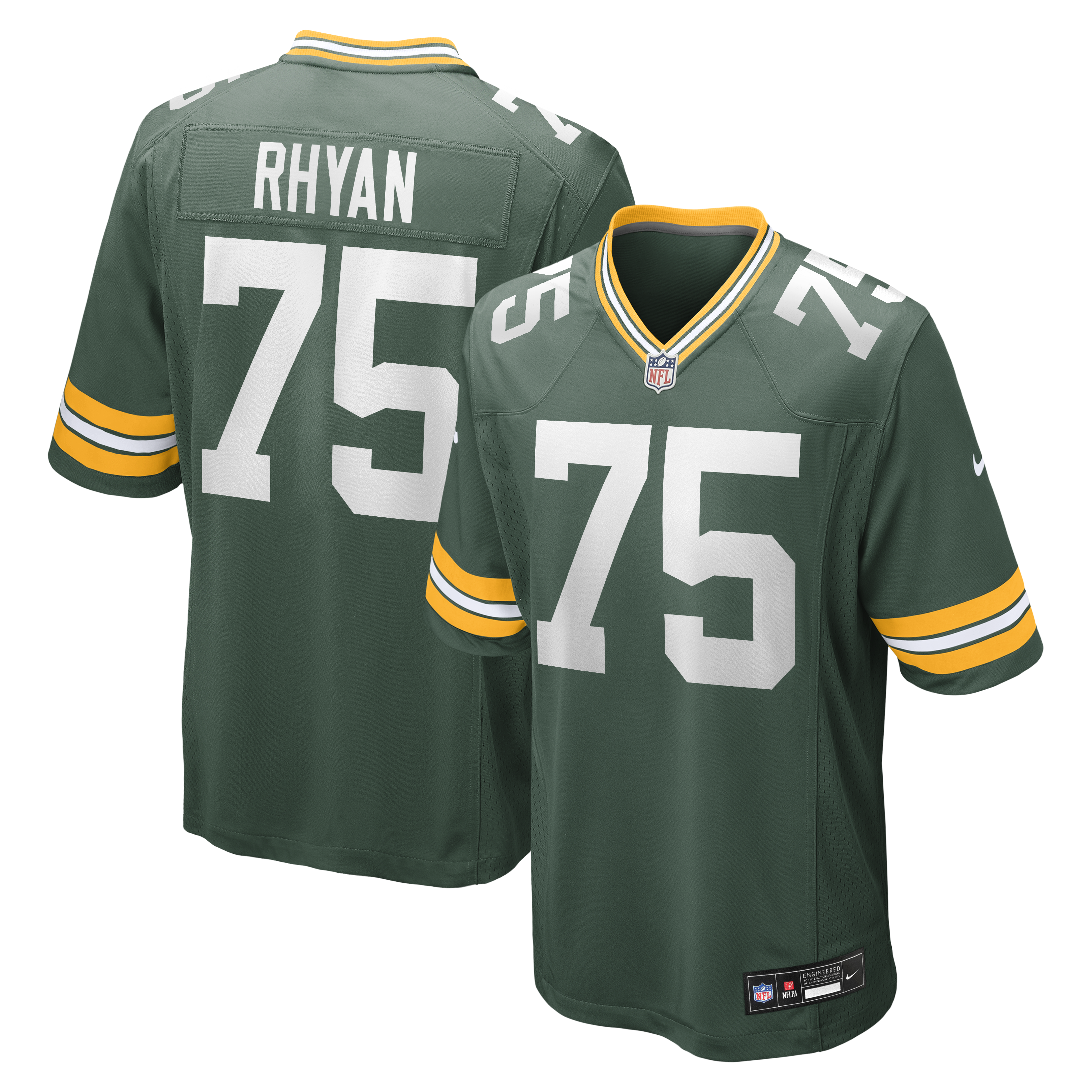 Men's Nike Sean Rhyan Green Green Bay Packers Game Player Jersey