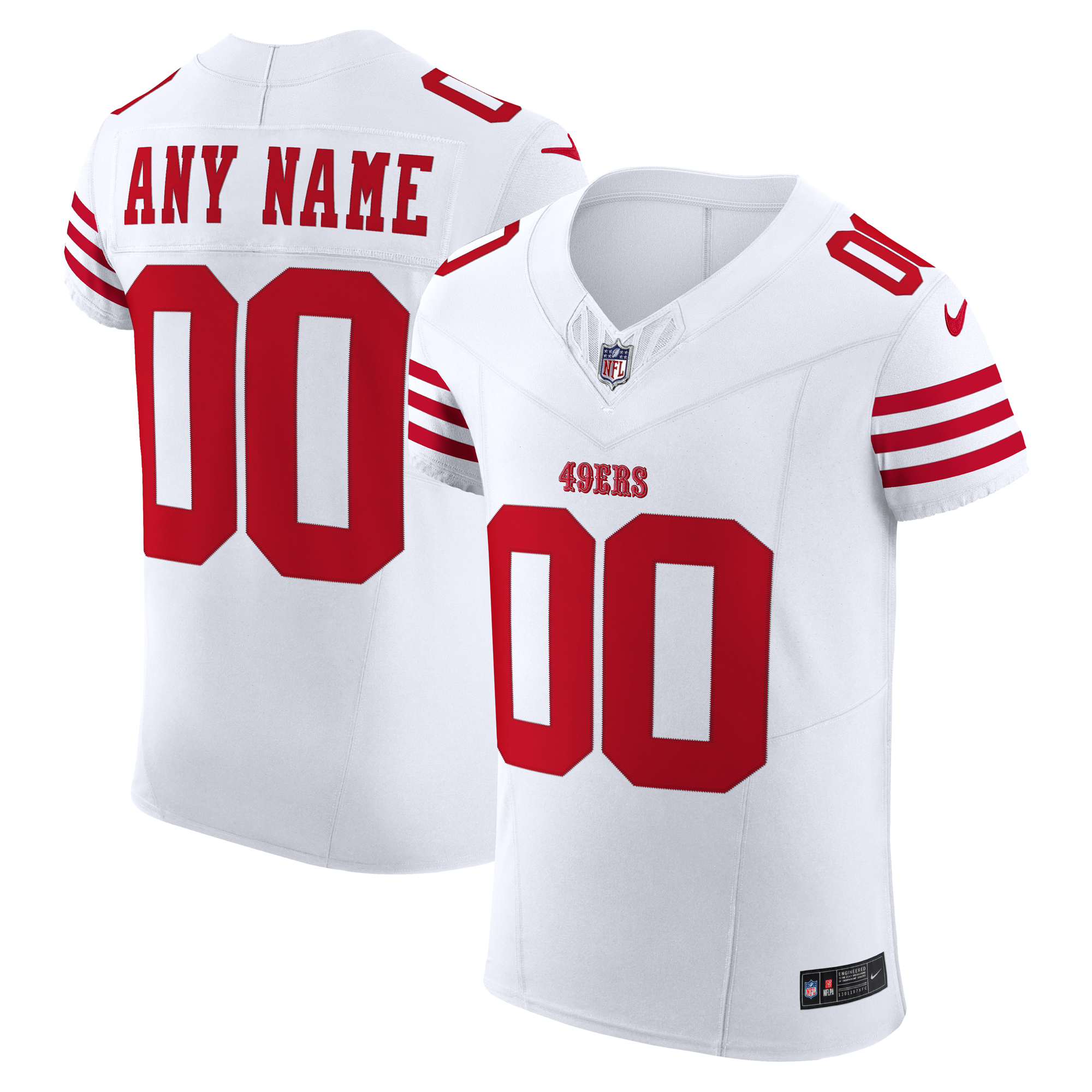 Men's Nike White San Francisco 49ers Vapor F.U.S.E. Elite Custom Jersey