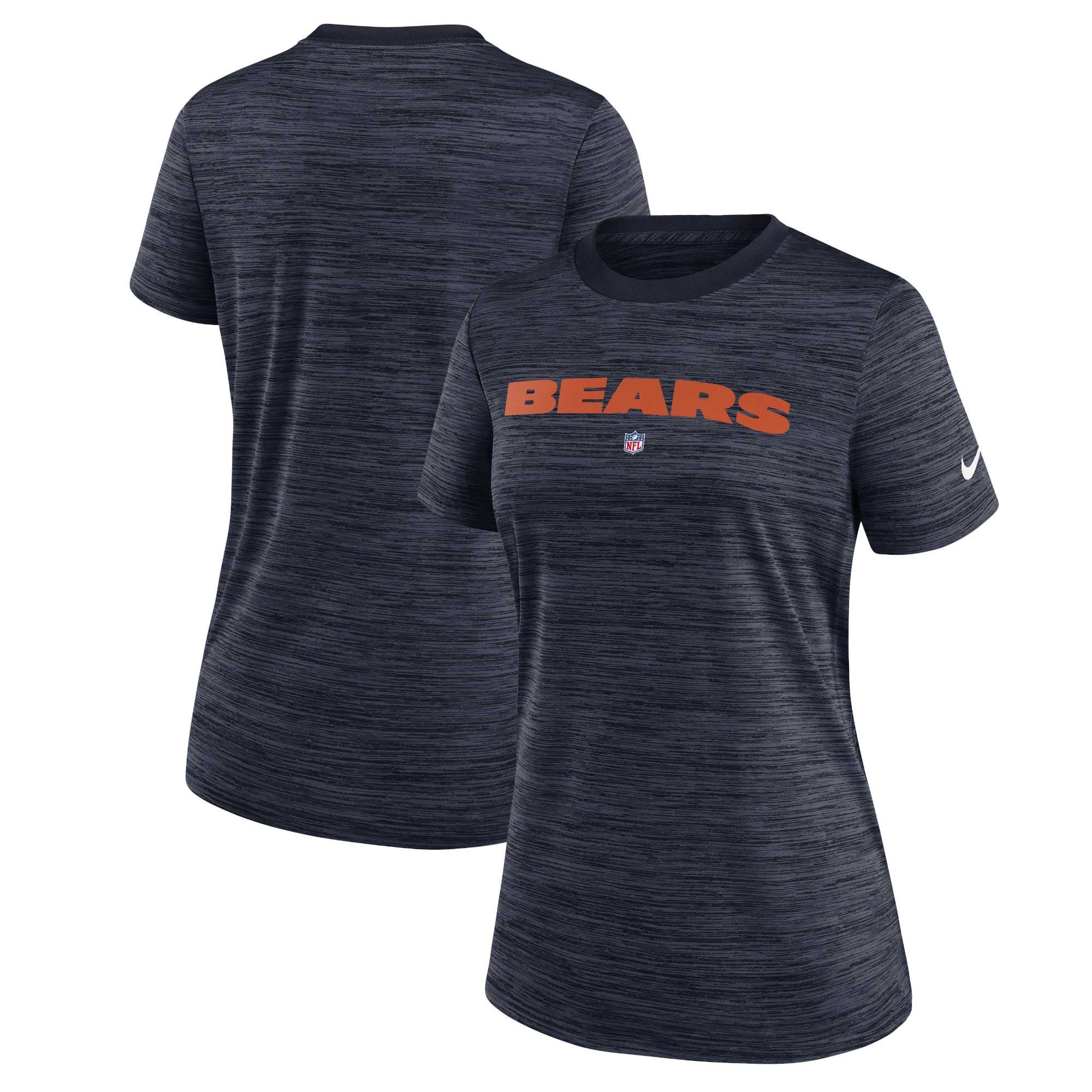 Women's Nike Navy Chicago Bears Sideline Performance T-Shirt