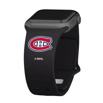 Black Montreal Canadiens Silicone Apple Watch Band