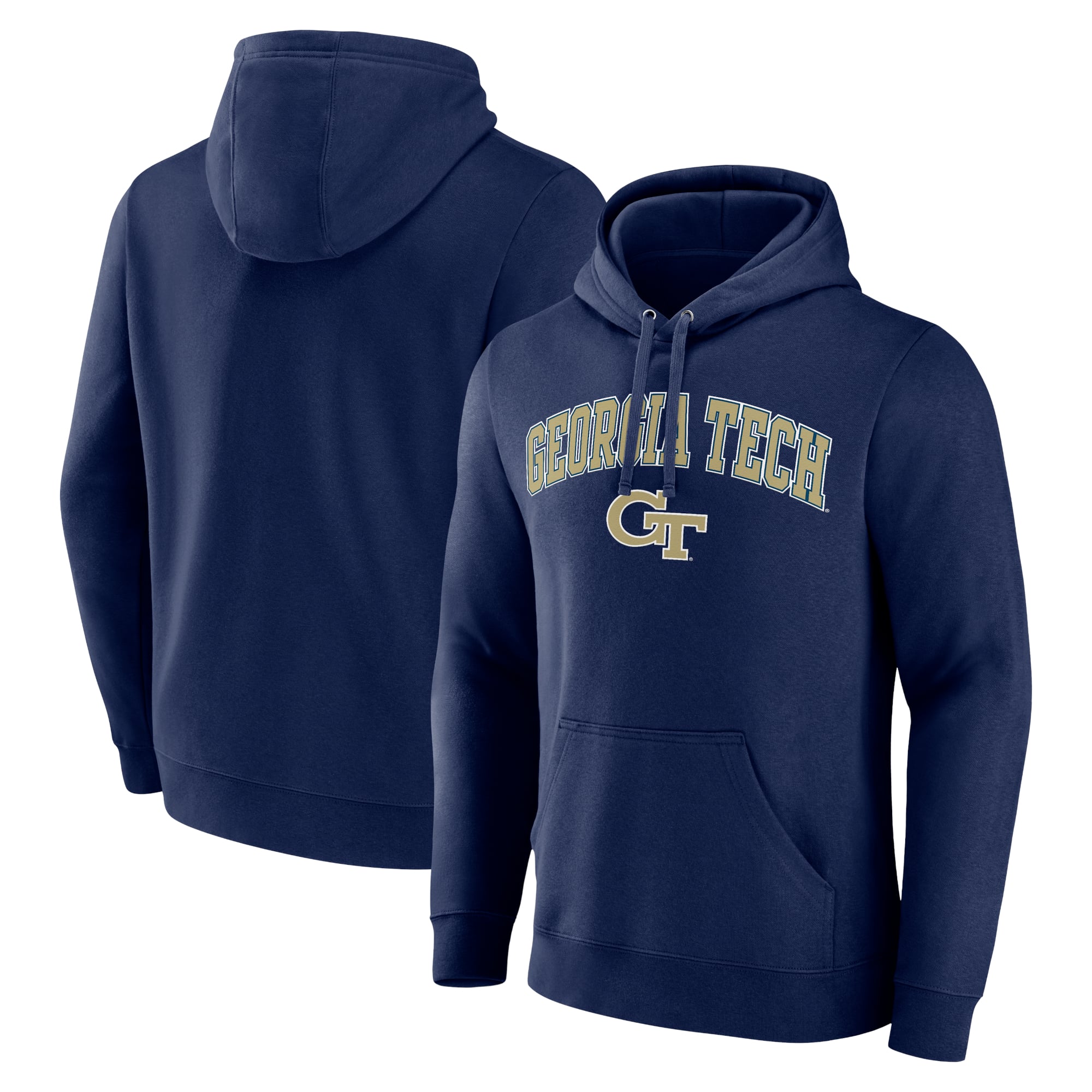 Men's Navy Georgia Tech Yellow Jackets Campus Team Pullover Hoodie