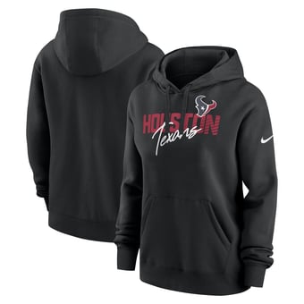 Women's Nike Black Houston Texans Wordmark Club Fleece Hoodie