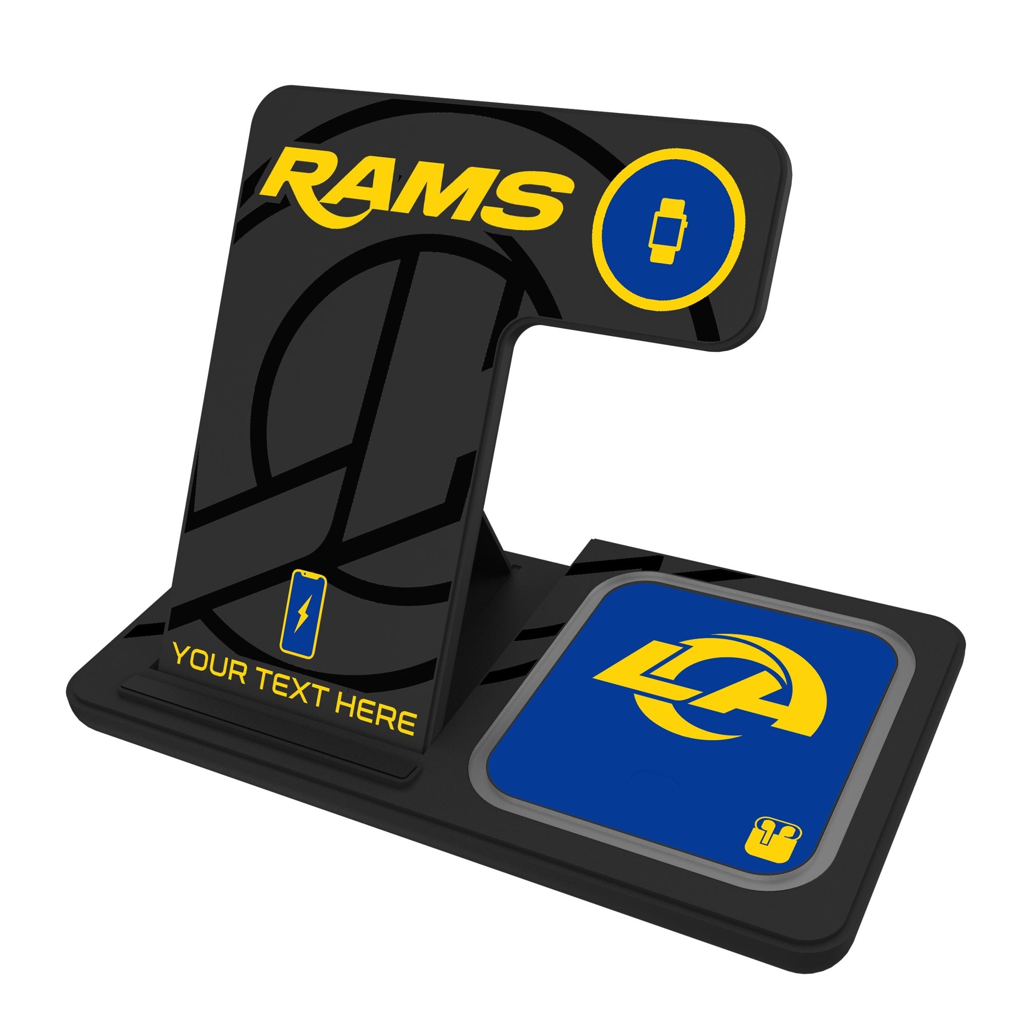Los Angeles Rams Personalized 3-in-1 Charging Station