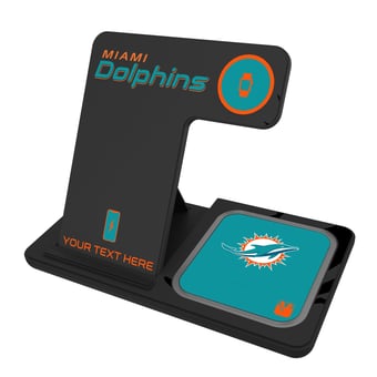 Miami Dolphins Personalized 3-in-1 Charging Station