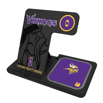 Minnesota Vikings Personalized 3-in-1 Charging Station
