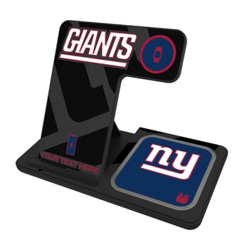 New York Giants Personalized 3-in-1 Charging Station