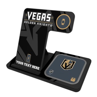 Vegas Golden Knights Personalized 3-in-1 Charging Station