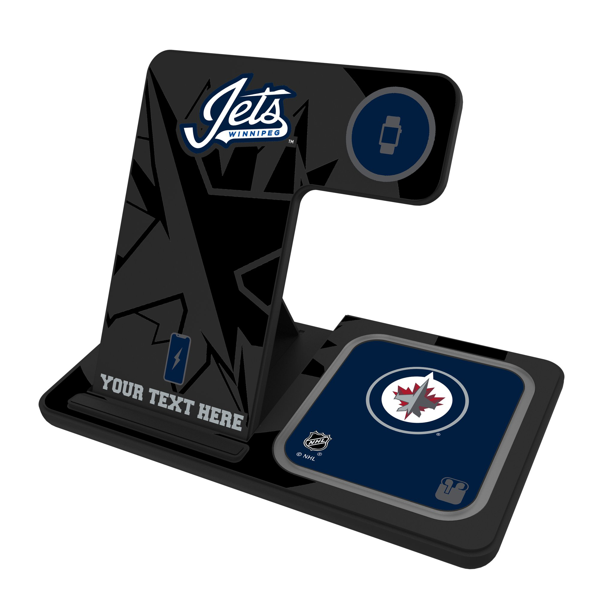 Winnipeg Jets Personalized 3-in-1 Charging Station