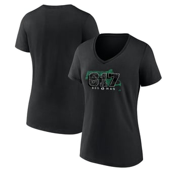 Women's Black Boston Celtics Core Hometown Launch V-Neck T-Shirt