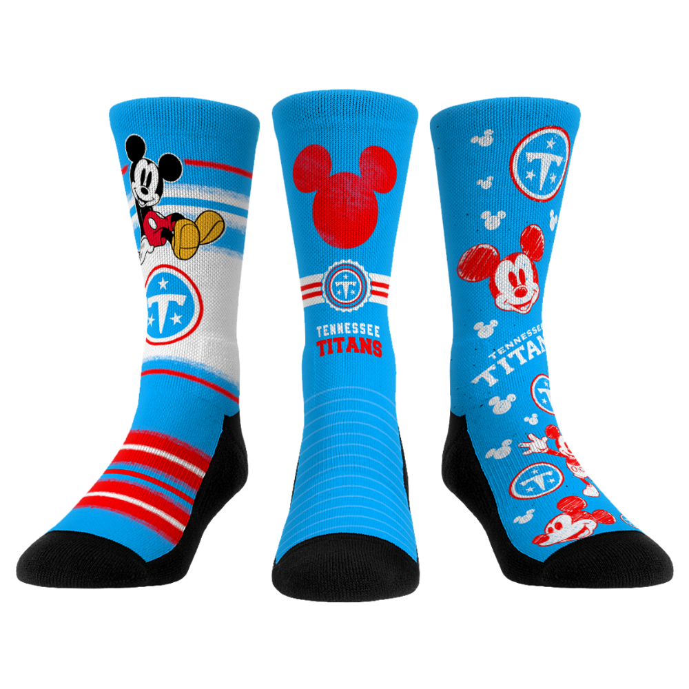Unisex Rock Em Tennessee Titans Disney Three-Pack Crew Socks Set