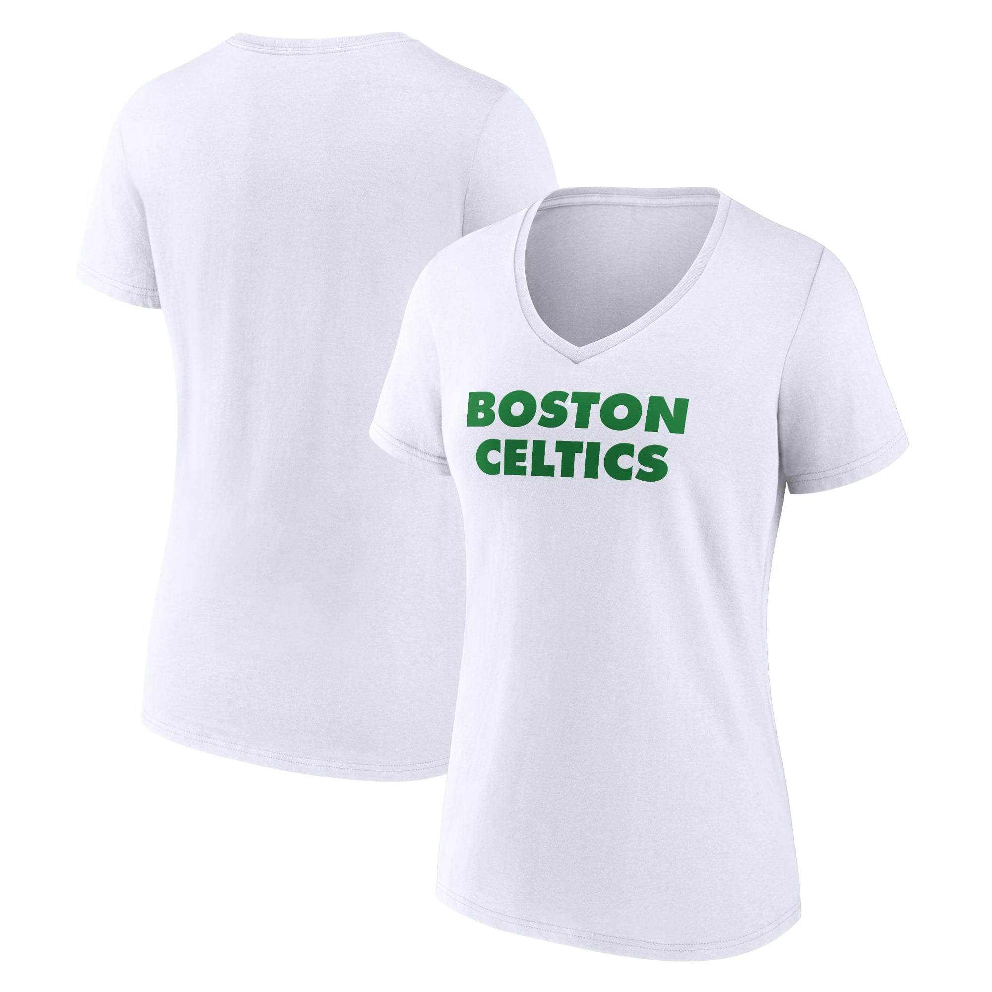 Women's Boston Celtics Wordmark V-Neck T-Shirt