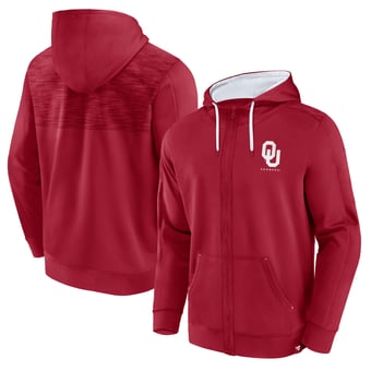 Men's Fanatics Crimson Oklahoma Sooners Power Index Full-Zip Hoodie