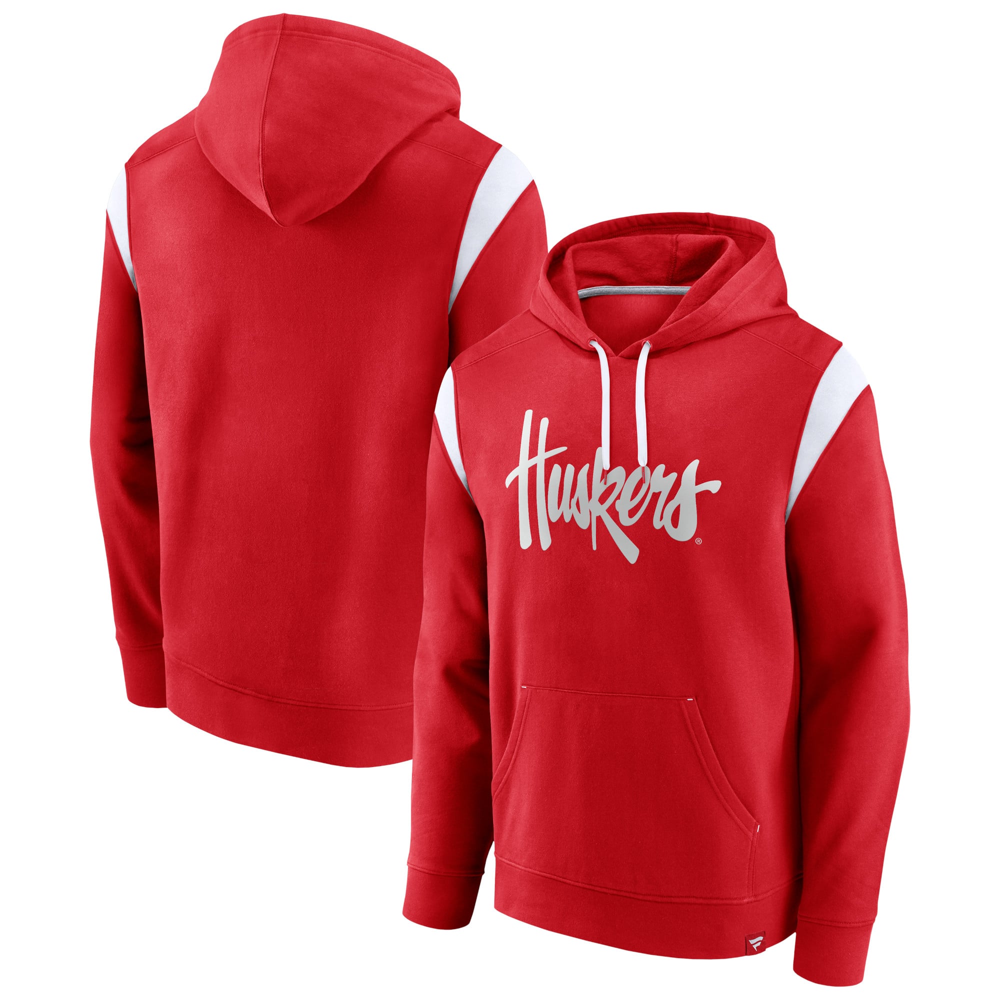 Men's Fanatics Scarlet Nebraska Huskers Gym Rat Pullover Hoodie: retailer-supplied image