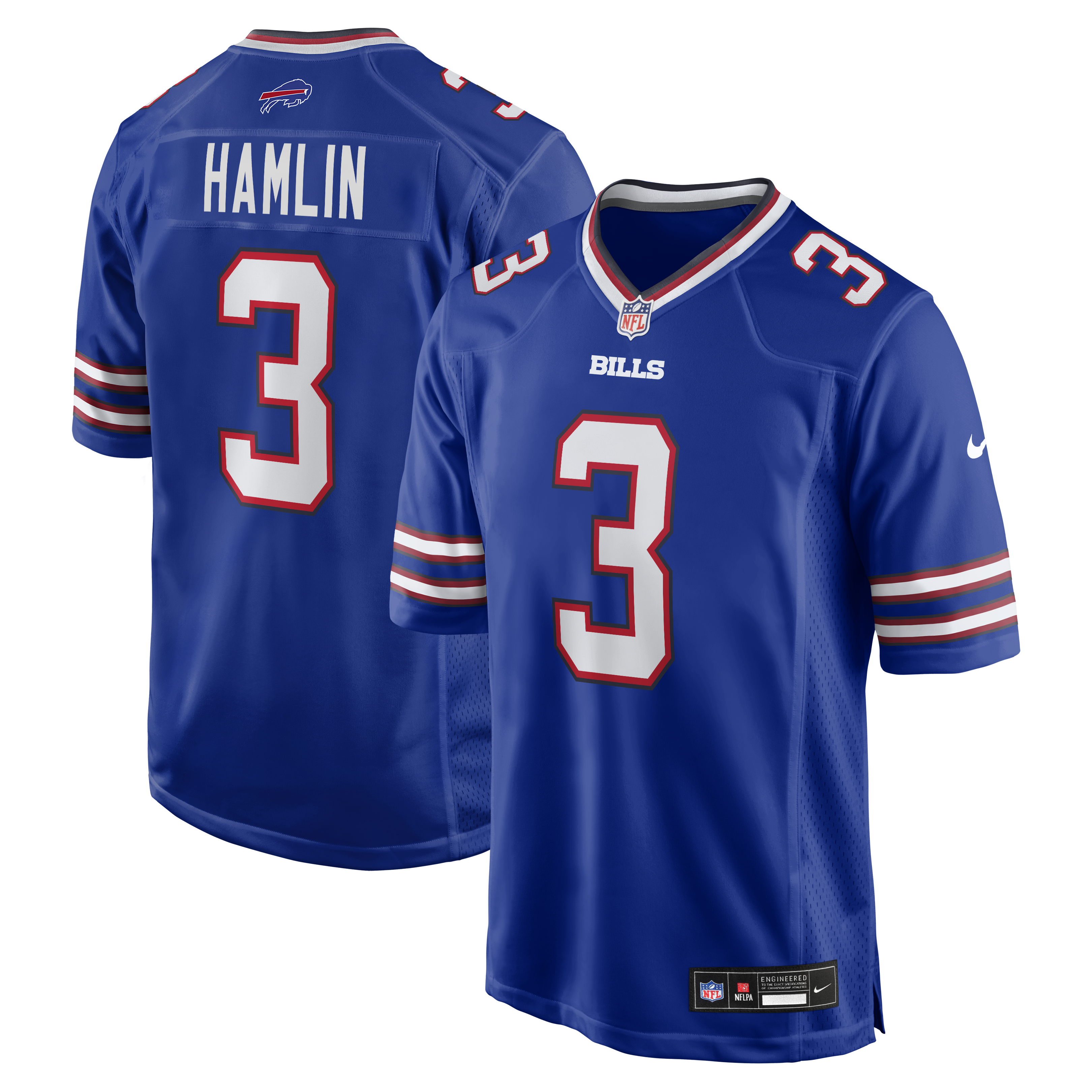 Men's Nike Damar Hamlin Royal Buffalo Bills Game Jersey