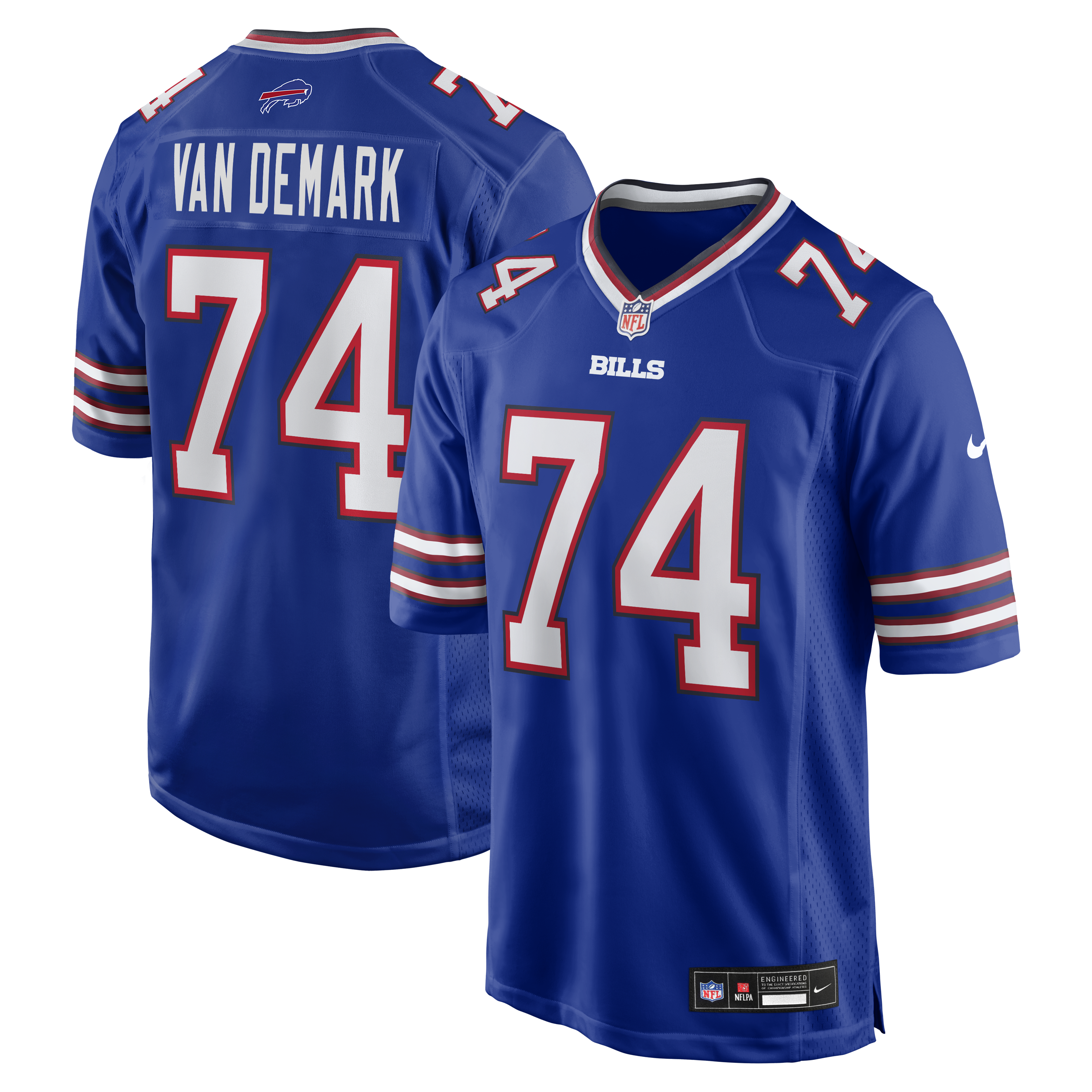Men's Nike Ryan Van Demark Royal Buffalo Bills Game Player Jersey