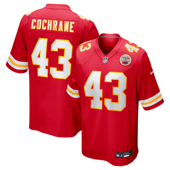 Men's Nike Jack Cochrane Red Kansas City Chiefs Game Player Jersey