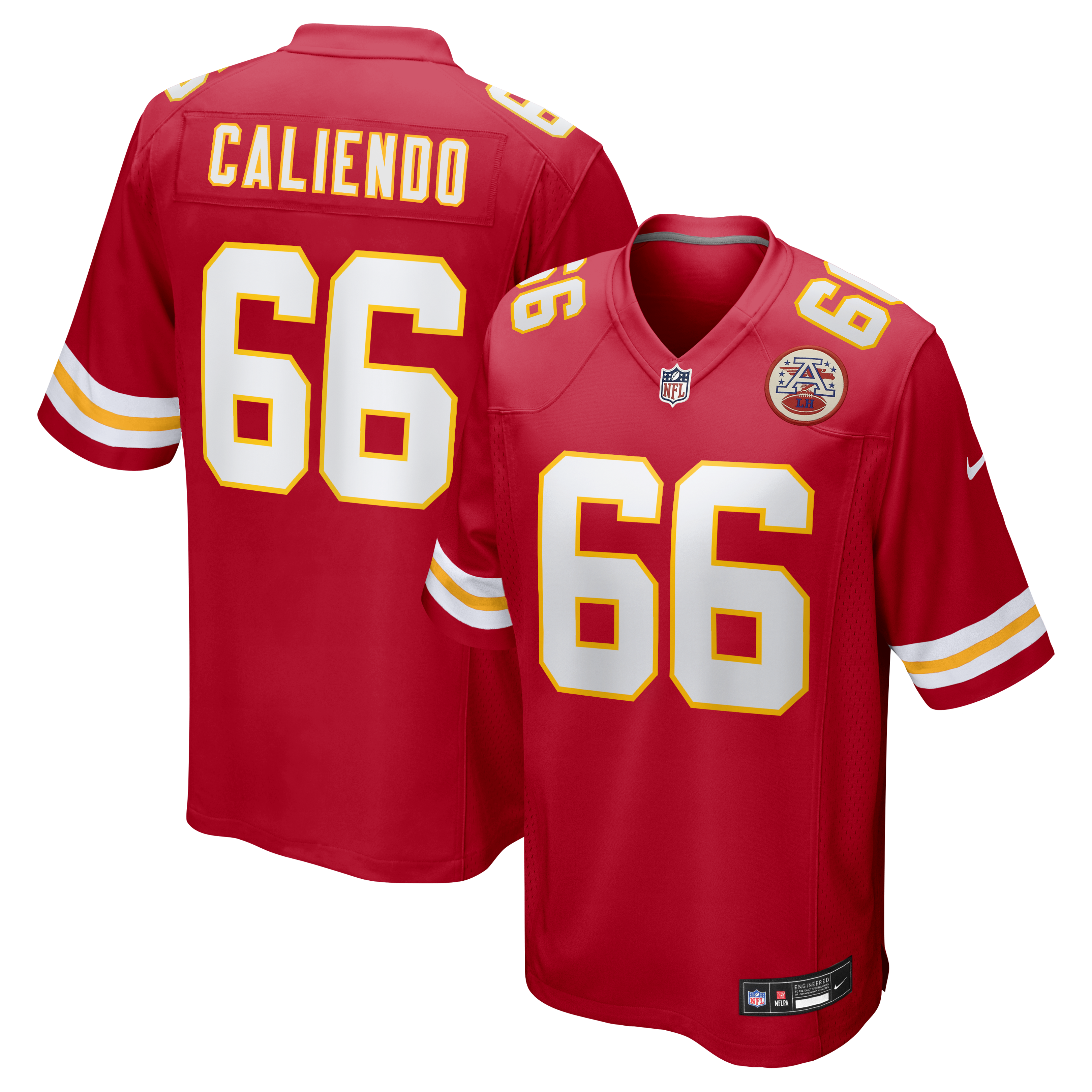Men's Nike Mike Caliendo Red Kansas City Chiefs Game Player Jersey