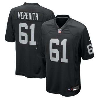 Men's Nike Jordan Meredith Black Las Vegas Raiders Game Player Jersey