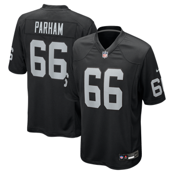 Men's Nike Dylan Parham Black Las Vegas Raiders Game Player Jersey