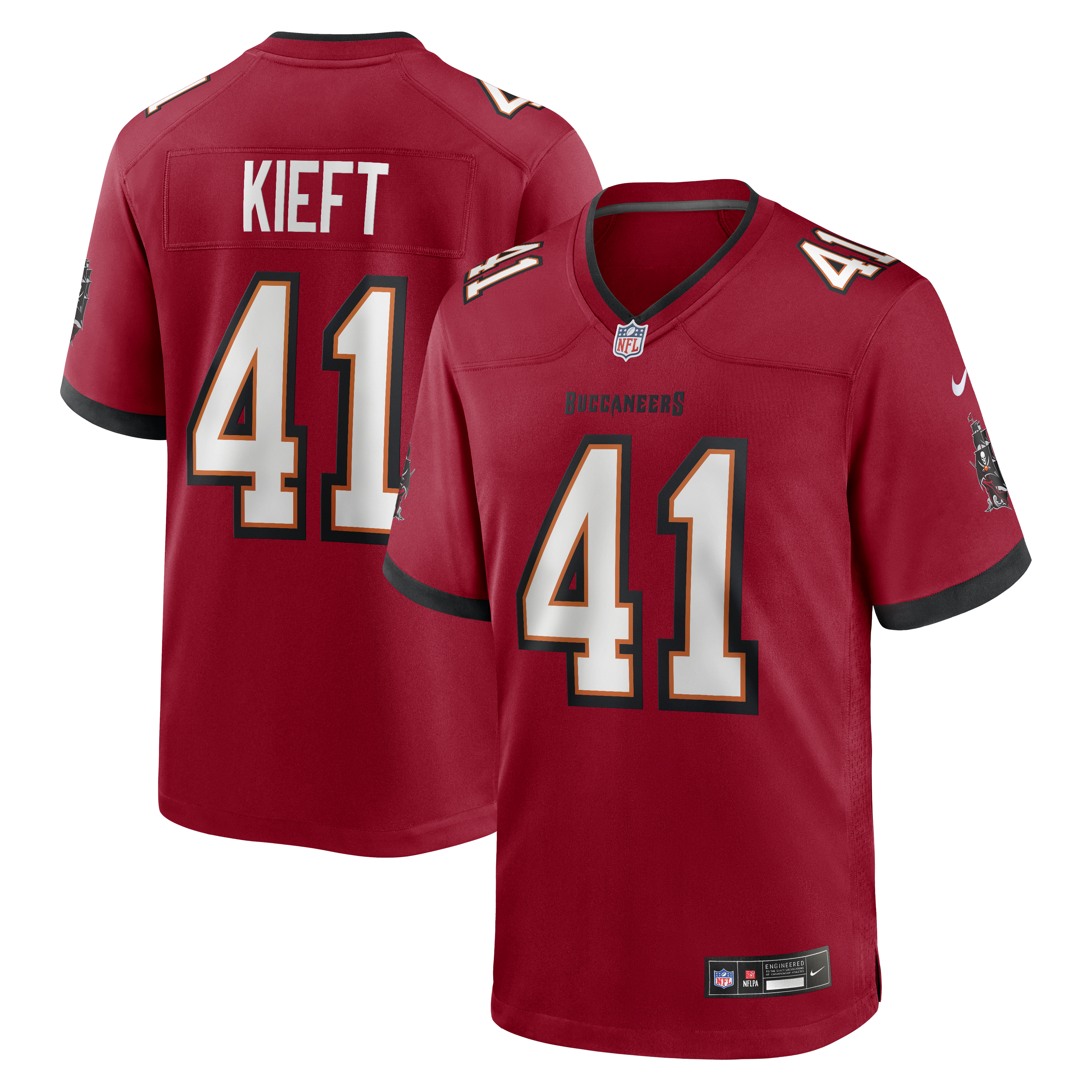 Men's Nike Ko Kieft Red Tampa Bay Buccaneers Game Player Jersey