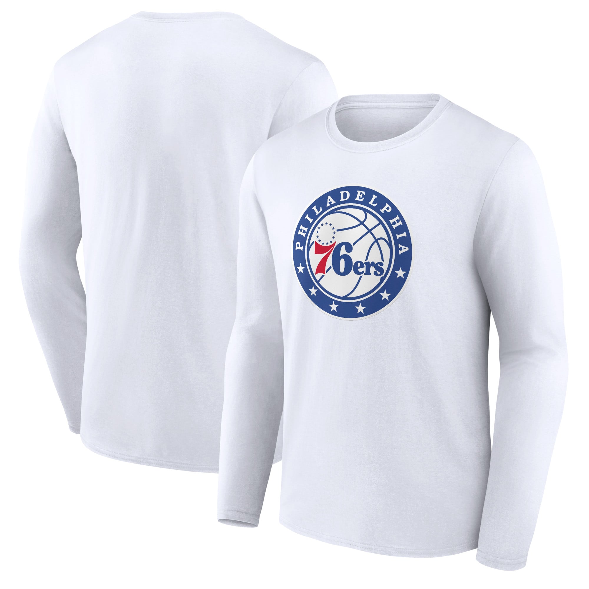 Men's White Philadelphia 76ers Alternate Logo Long Sleeve T-Shirt