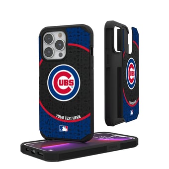 Chicago Cubs iPhone Circle Design Personalized Rugged Case