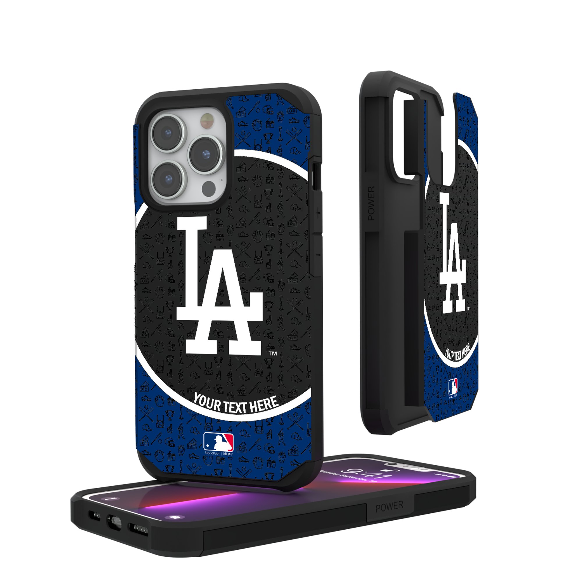 Los Angeles Dodgers iPhone Circle Design Personalized Rugged Case Los Angeles Dodgers iPhone Circle Design Personalized Rugged Case
