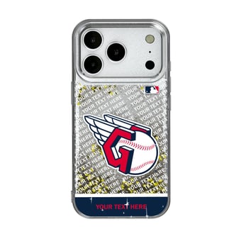 Cleveland Guardians iPhone Personalized Glitter Case
