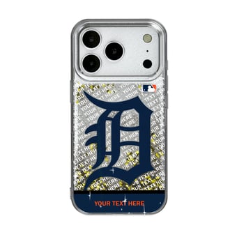 Detroit Tigers iPhone Personalized Glitter Case