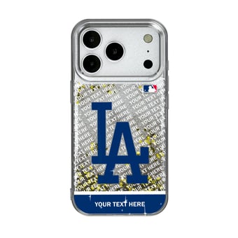 Los Angeles Dodgers iPhone Personalized Glitter Case