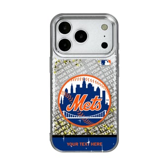 New York Mets iPhone Personalized Glitter Case