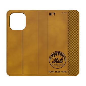 New York Mets Personalized Burn Design iPhone Folio Case