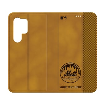 New York Mets Personalized Burn Design Galaxy Folio Case