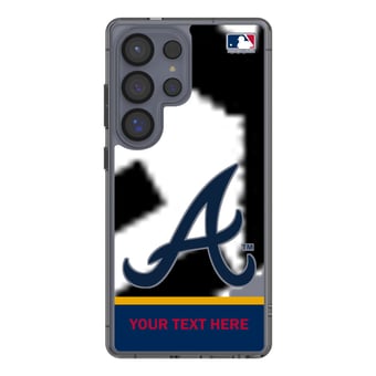 Atlanta Braves Endzone Design Galaxy Clear Phone Case